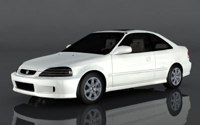 1999 Honda Civic Coupe 3D-modell