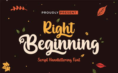 Right Beginning Font