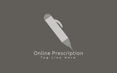 Modèle de logo de prescription en ligne