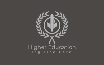 Modello di logo di istruzione superiore