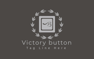 Modelo de logotipo de botão de vitória