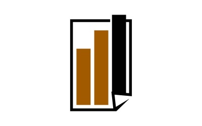 Modelo de logotipo de documento de relatório comercial