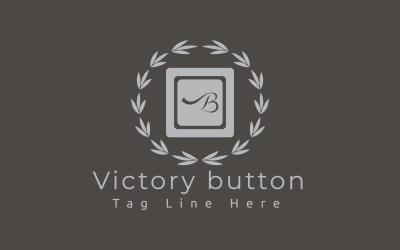 Overwinning knop Logo sjabloon