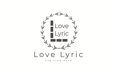 Plantilla de logotipo de letra de amor