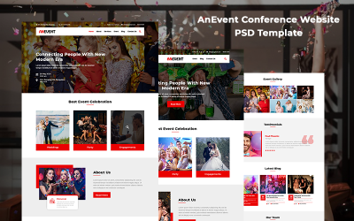 Anevent - PSD шаблон управління конференціями подій