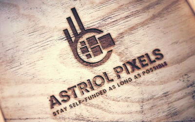 Modèle de logo Astriol Pixels
