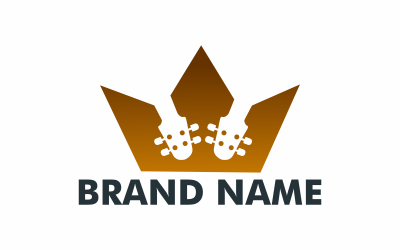 Gitarren Krone Logo Vorlage
