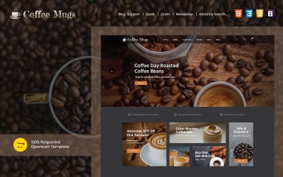 Kaffemuggar - Responsiv OpenCart-mall