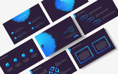 Modello PowerPoint di report di riepilogo del lavoro creativo