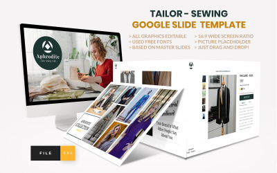 Tailor - Modello di diapositiva di Google per il cucito di moda