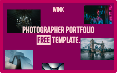 WINK – Багатофункціональний безкоштовний шаблон веб-сайту для портфоліо фотографа