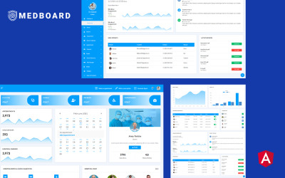 Medboard Angular Medical Admin Dashboard Şablonu