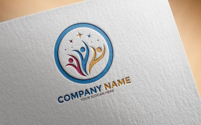 Modelo de logotipo para pessoas da comunidade