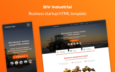 Responsive BIV Industrial - Business Startup HTML Landing Page Template Açılış Sayfası #170160