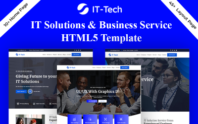 Szablon HTML5 rozwiązań IT i usług biznesowych IT-Tech