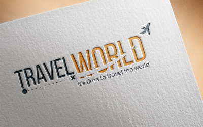 Utazási világ logó sablon