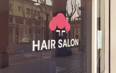 Modèle de logo de cheveux fille