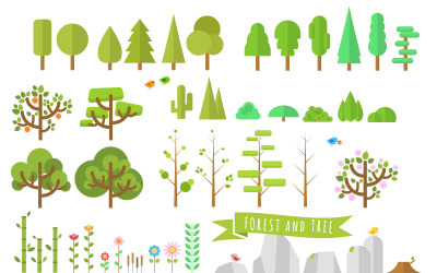 Forest &amp;amp; Tree Illustration  - Vector Image