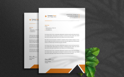 Modèle de papier à en-tête pour l'identité de votre entreprise