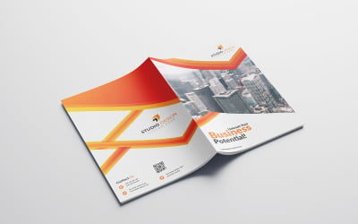 Modèle de brochure d&amp;#39;entreprise à deux volets - Modèle d&amp;#39;identité d&amp;#39;entreprise