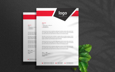 Papel timbrado comercial - modelo de identidade corporativa