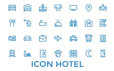 Szablon Hotel Amenity Iconset