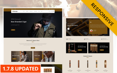 Адаптивная тема Prestashop для магазина Silver Cigar Store