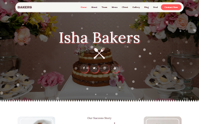 Responsivt Bakery - Multipurpose Landing Page Template Landing Page-mall #170486