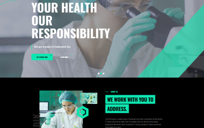 Responzivní WordPress motiv "Medik Medical Modern Dark WordPress Theme" #170490