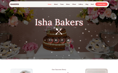 Reszponzív Bakery - Multipurpose Landing Page Template Nyítóoldal sablon 170486