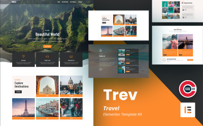 Trev - Travel Elementor Kit sablon