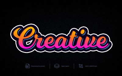 Creartive Metin Efekti ve Katman Stili - İllüstrasyon