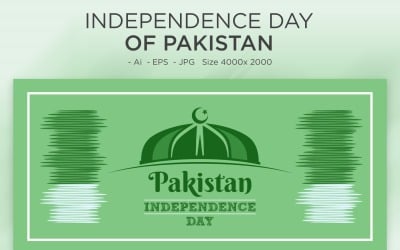 Glücklicher Tag der Unabhängigkeit Pakistans, 14. August - Illustration