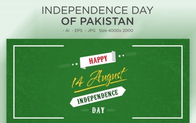 Lyckligt självständighet av Pakistans dag - illustration
