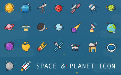 Planet och rymd ikon