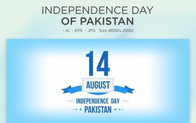 Unabhängigkeitstag von Pakistan Grußkarte - Illustration