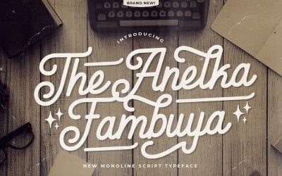 Anelka Fambuya - Monoline Retro Cursive Font
