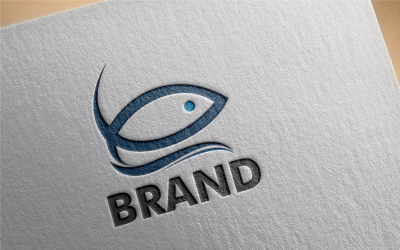 Deniz ürünleri logosu modern şablon