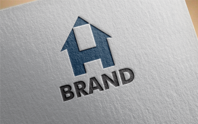 Huis briefsjabloon H Logo
