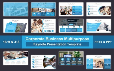 Plantilla de presentación de keynote multipropósito de negocios corporativos