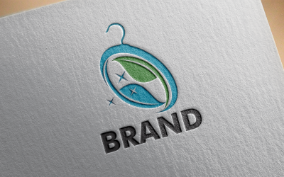 Reinigen Sie die grüne Logo-Vorlage