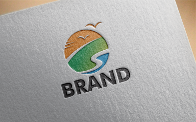 Deniz Kuşları soyut Logo Şablonu