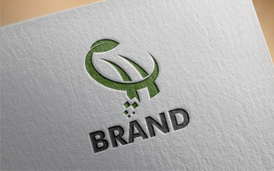 Yeşil H harfi Logo şablonu
