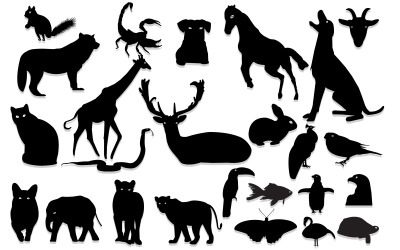 Animale - Pacchetto Sagome Immagine Vettoriale