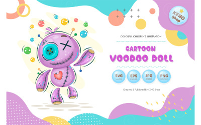 Cartoon Voodoo Doll - Vector Image