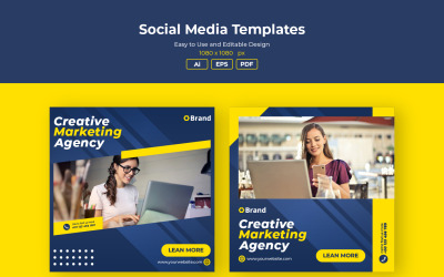 Marketing e attività commerciali Instagram Post Banner Social Media