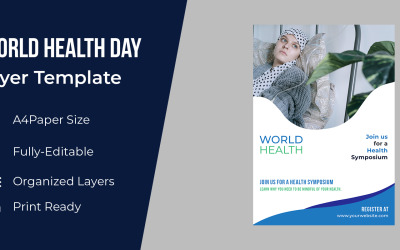Volantino per la Giornata mondiale della salute del benessere Identità aziendale