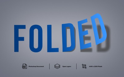Gefalteter Texteffekt-Ebenenstil - Illustration