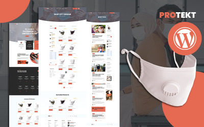 Responsivt Protekt Medical Face Mask Store WooCommerce Theme WooCommerce-tema #170972