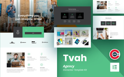 "Tvah - Agency Elementor Kit Template" Responsive Elementor Template №170970